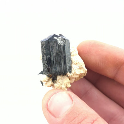 Black Tourmaline On Feldspar