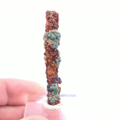 Malachite Stalactite W/Azurite & Limonite