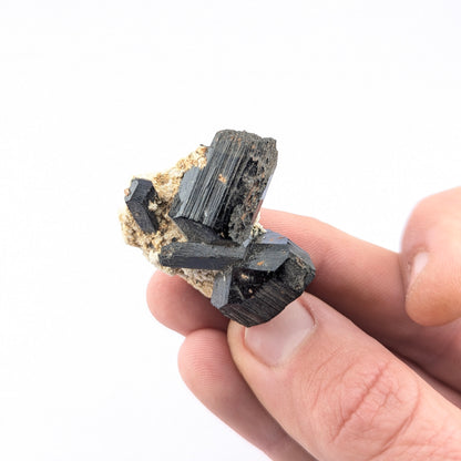 Black Tourmaline On Feldspar