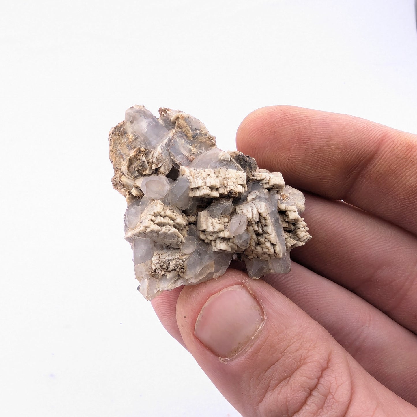 Smoky Quartz On Feldspar