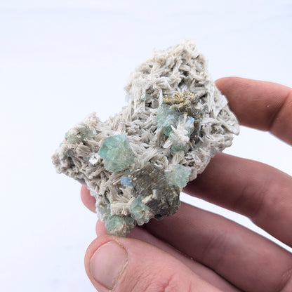 Fluorite On Feldspar W/Beryl Var. Aquamarine & Muscovite