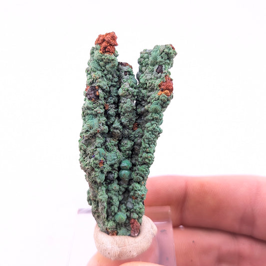 Malachite Stalactite W/Azurite & Limonite