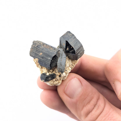 Black Tourmaline On Feldspar